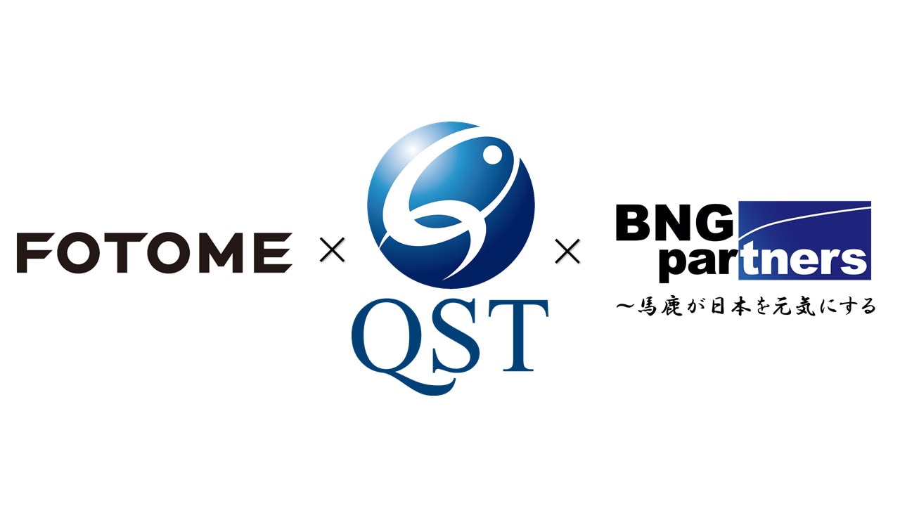 右から株式会社BNGパートナーズ、量子科学技術研究開発機構、株式会社フォトメ　ロゴ